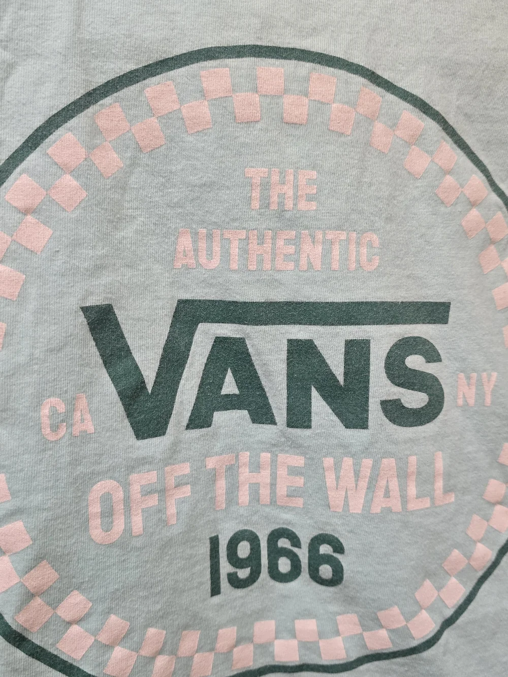 Vans Mint Green Short Sleeve Tee with Chest Logo